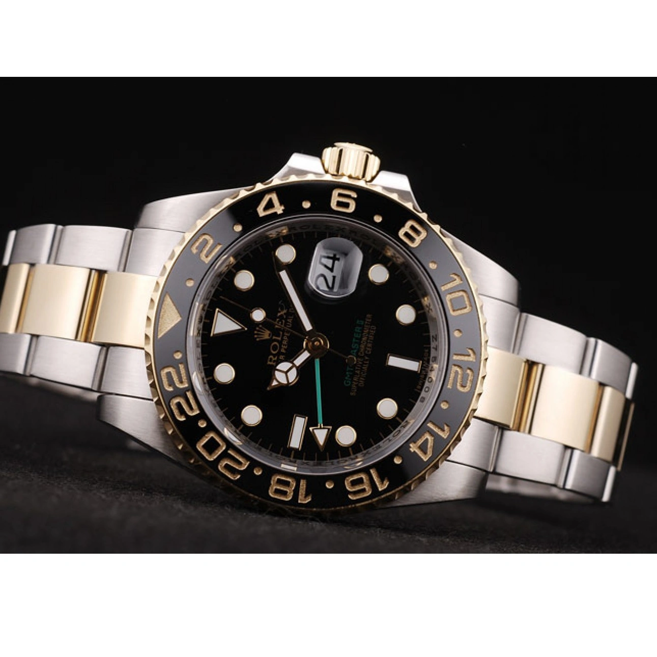 RepTime Watches 0419 Rolex GMT Master II Black Ceramic Bezel Black Dial 98229